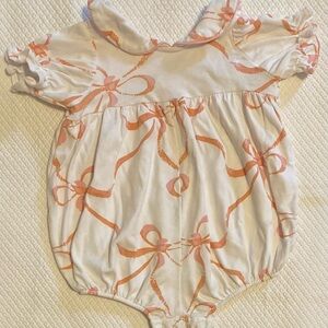 Pastel Bow Bubble white orange & pink